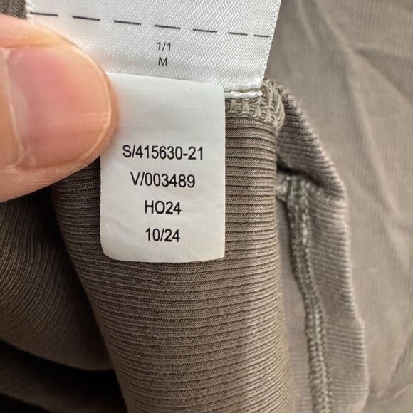 Athleta Signature Rib Crop Tee green brown size medium - Picture 7 of 7